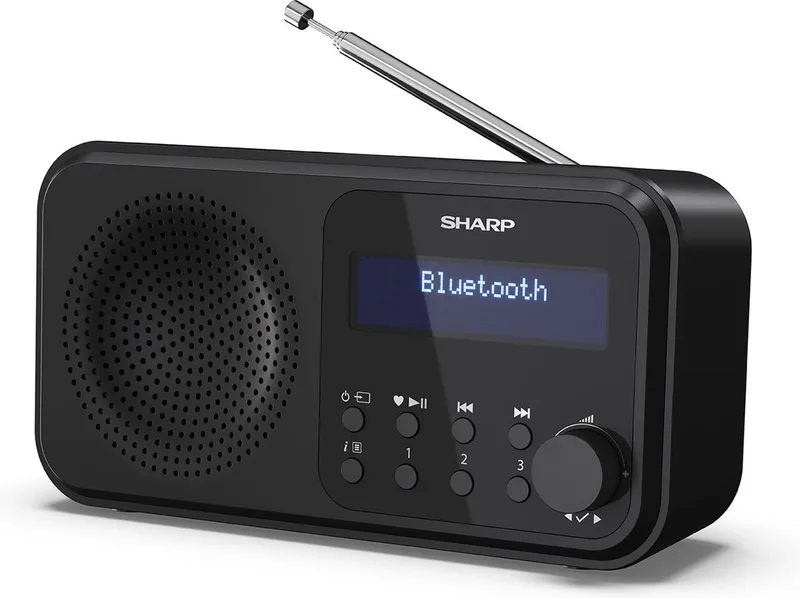 DR-P420(BK) Tokyo Portable DAB - FM radio met Bluetooth van Sharp in Zwart – productfoto 1 van 2