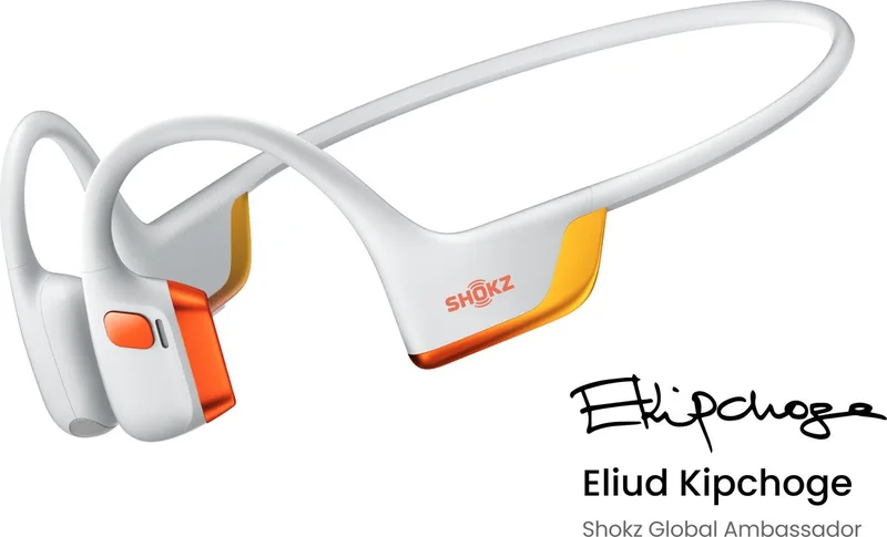 OpenRun Pro 2 EK Open-ear Sporthoofdtelefoon – Bone Conduction – IP55 water- en zweetbestendigheid – Eliud Kipchoge Edition – Oranje/Wi van Shokz in Oranje – productfoto