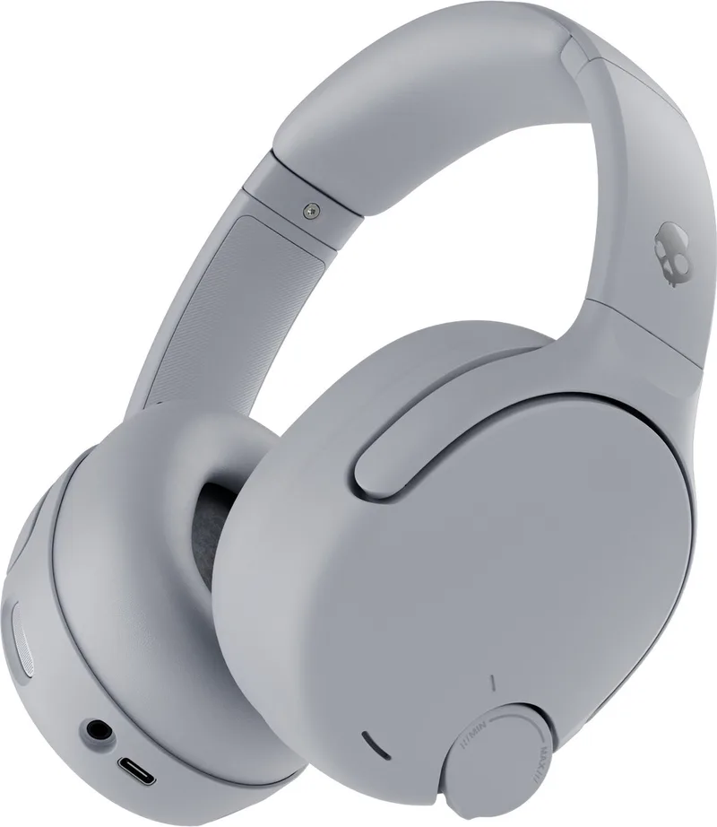 Crusher 720 Draadloze Koptelefoon Over Ear - 65 uur batterij - Voelbare Bas - Bluetooth 5.3 - THX Spatial Audio by Skullcandy in Grey – product photo