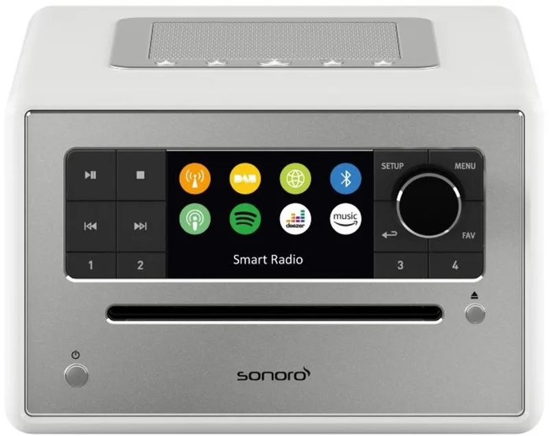 Elite 2025 Internet Radio met CD-Speler - Hoogglans by Sonoro in White – product photo