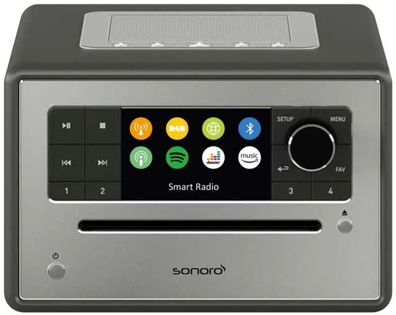 Elite 2025 Internet Radio met CD-Speler - Mat Grafiet van Sonoro in Grijs – productfoto