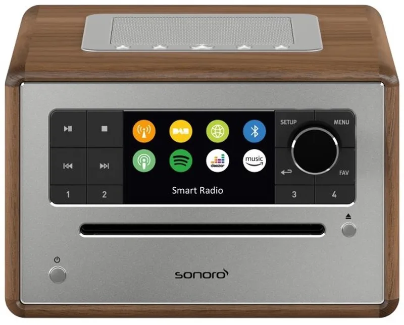 Elite 2025 Internet Radio met CD-Speler by Sonoro in Walnoot – product photo