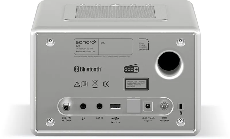 Elite 2025 Internet Radio met CD-Speler van Sonoro in Zilver – productfoto