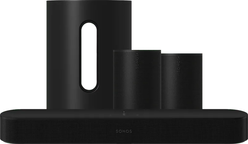 Beam Gen 2 Zwart + 2x Era 100 Zwart + Sub Mini Zwart by Sonos – product photo