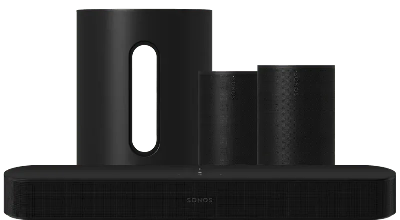 Beam Gen 2 Zwart + Era 100 SL Home Cinema Set Zwart by Sonos – product photo