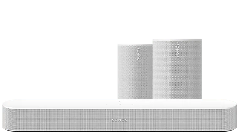 Beam Gen2 Wit + Era 100 SL Duopack Wit von Sonos – Produktfoto