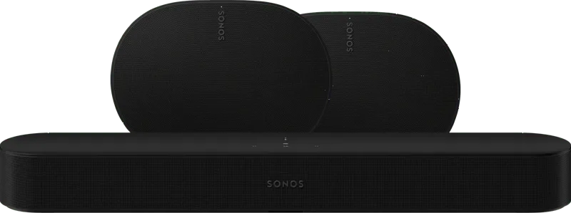 Beam Gen2 Zwart + 2x Era 300 Zwart by Sonos – product photo