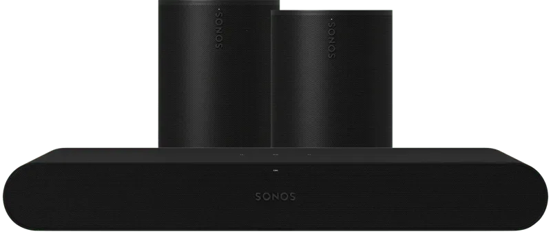 Ray Zwart + 2x Era 100 Zwart by Sonos – product photo