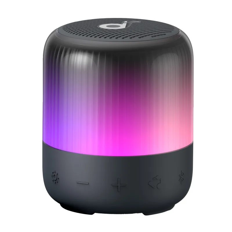 Glow Mini draagbare Bluetooth-luidspreker met 360° geluid, lichtshow en 12 uur batterijduur, IP67 waterdicht von Soundcore – Produktfoto