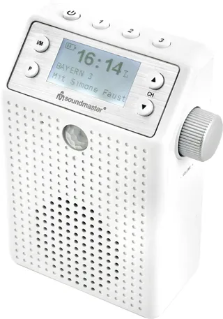 DAB60WE Steckdosenradio DAB+, UKW Bluetooth®, USB Freisprechfunktion, Inkl. Mikrofon, spritzwassergeschützt, Weckfunktion, wiederaufladbar Weiß by Soundmaster – product photo 1 of 3