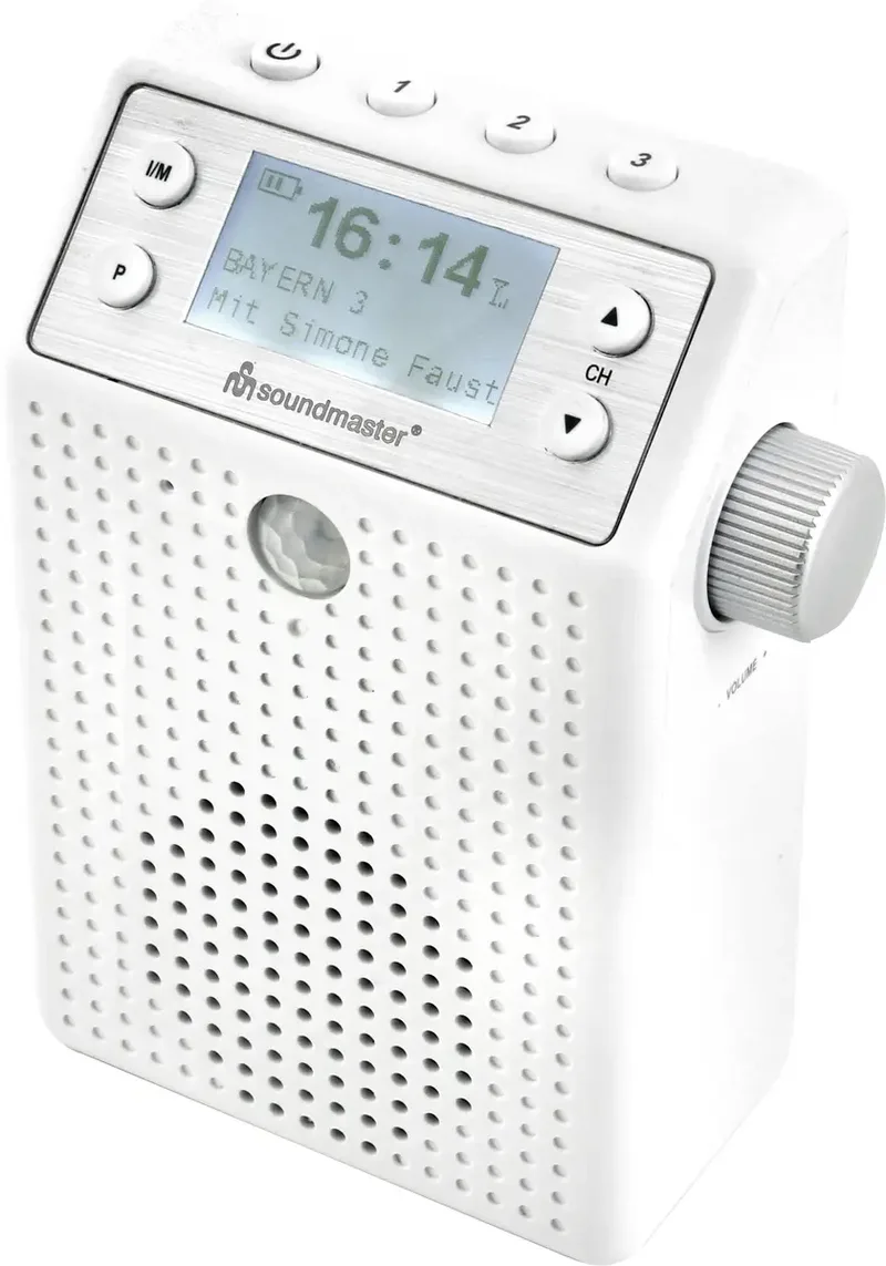 DAB60WE Steckdosenradio DAB+, UKW Bluetooth®, USB Freisprechfunktion, Inkl. Mikrofon, spritzwassergeschützt, Weckfunktion, wiederaufladbar Weiß by Soundmaster – product photo 1 of 3