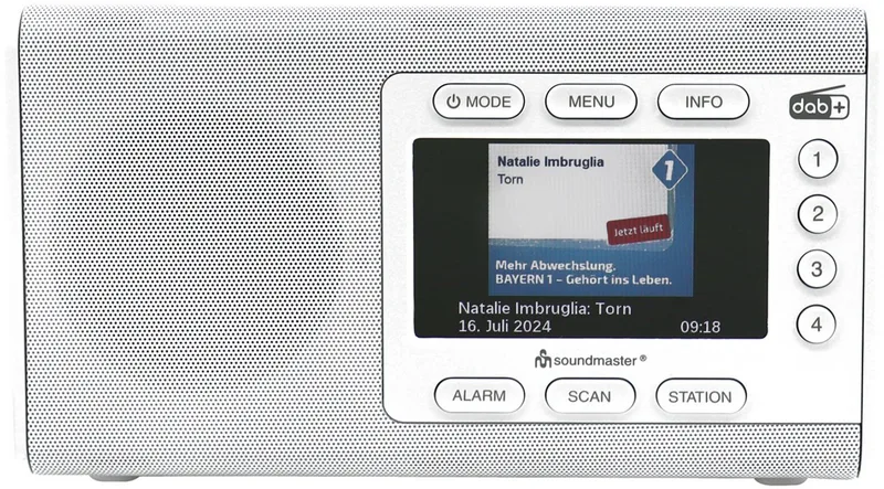 DAB900WE DAB+ radio met 4,3” kleurendisplay, grote buttons en bluetooth wit van Soundmaster in Wit – productfoto