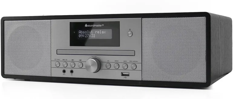 DAB980SW - Muziekcenter met DAB+ en FM-radio, CD-speler, USB en bluetooth van Soundmaster in Zwart – productfoto