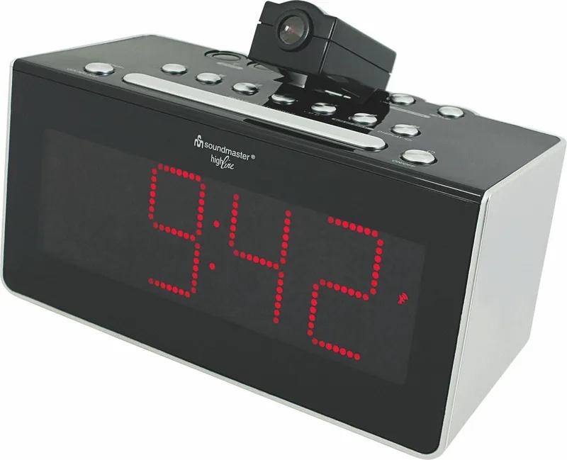 FUR6005 - Wekkerradio met projectie by Soundmaster in Black – product photo