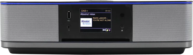 ICD2023SW Stereo muziekcenter met internet/DAB+ radio, CD, USB en Bluetooth van Soundmaster in Grijs, Zilver – productfoto