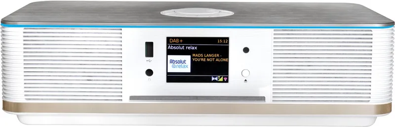 ICD2023WE Stereo muziekcenter met internet/DAB+ radio, CD, USB en Bluetooth van Soundmaster in Zilver – wit – productfoto