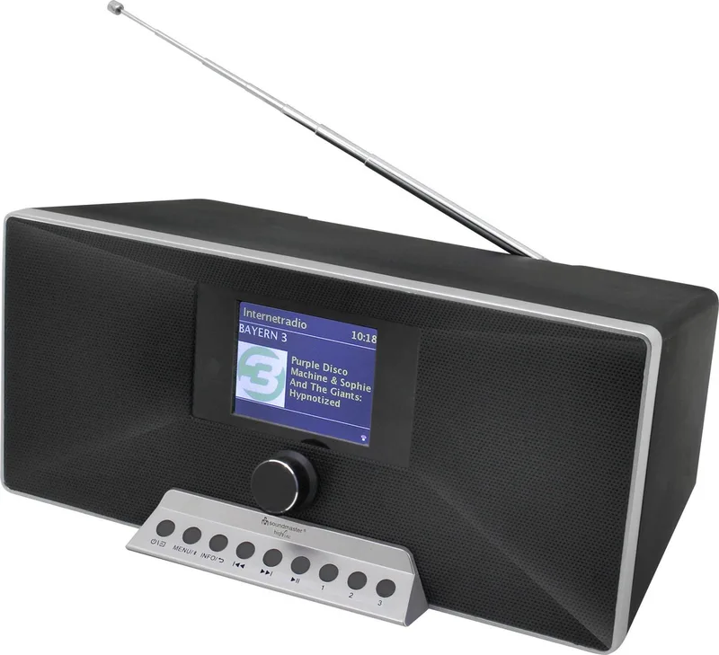 IR3500SW - Internet-, DAB+, FM-radio met bluetooth en App control van Soundmaster in Zwart – productfoto