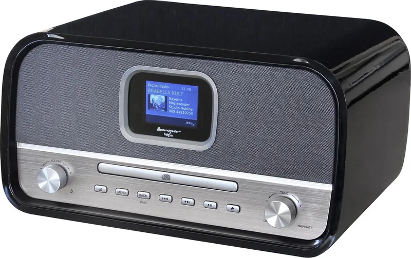 NMCDAB990BLACK - Stereo DAB+/FM-radio, CD-speler, bluetooth en USB von Soundmaster in Schwarz – Produktfoto