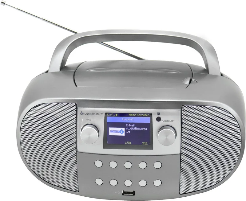 SCD7600TI - Boombox met Internet-/DAB+/FM-radio, CD, USB en Bluetooth från Soundmaster i Titan – produktbild
