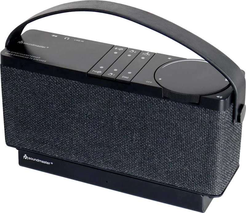 TVL24SW TV stem- en dialoogversterker „HORST“ Draadloze stereo luidspreker 5 W by Soundmaster in Black – product photo