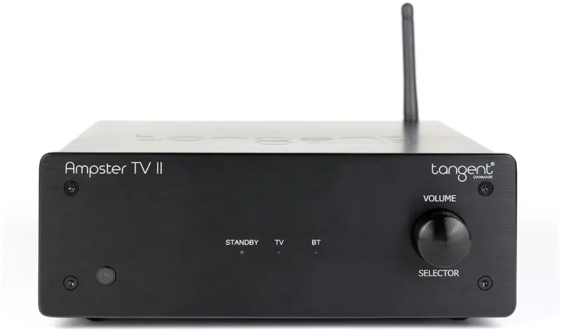 Ampster TV II compacte stereo versterker met TV aansluiting van Tangent in Zwart – productfoto