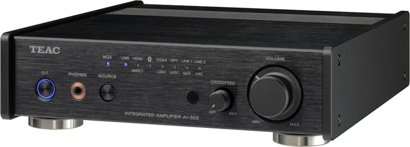 AI-303 ZWART Compacte Stereo Versterker met USB DAC van TEAC in Zwart – productfoto