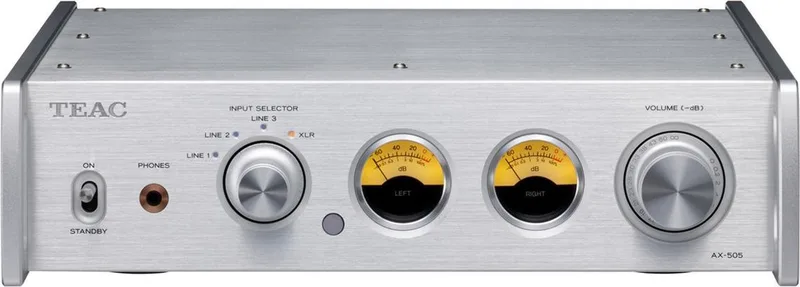 AX-505-S - Geïntegreerde Versterker -115W + 115W - Gebalanceerde XLR-analoge ingang van TEAC in Zilver – productfoto