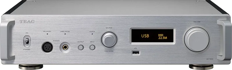 UD-701N Network DAC pre-amp Silver van TEAC in Zilver – productfoto
