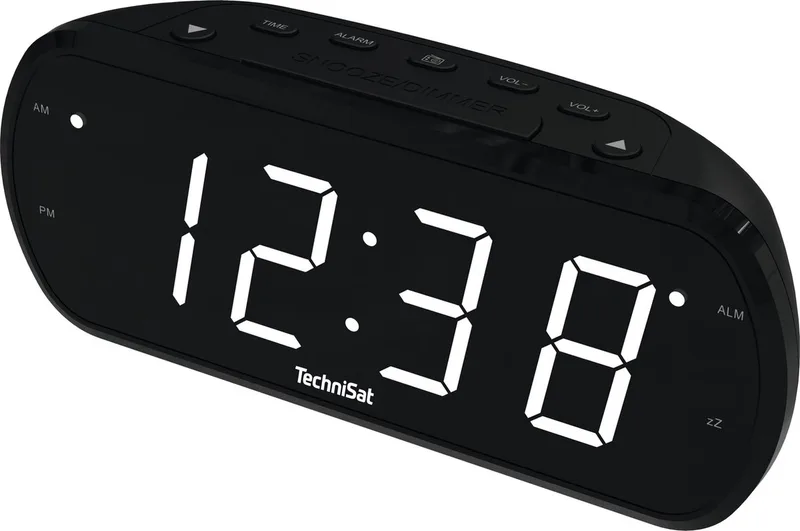DIGICLOCK 1 - FM Wekkerradio met USB-poort voor het opladen van een mobiele telefoon de Technisat en Noir – photo produit