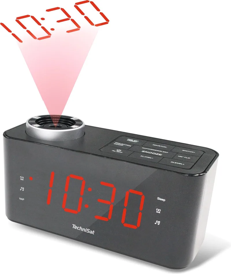 DIGICLOCK 3 - FM wekkerradio met projectieklok by Technisat in Black – product photo