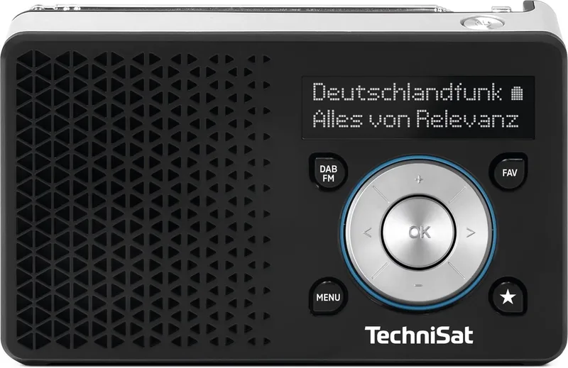DIGITRADIO 1 A Draagbare radio DAB+, FM DAB+, FM Oplaadbaar Zwart, Zilver van Technisat in Zwart, Zilver – productfoto