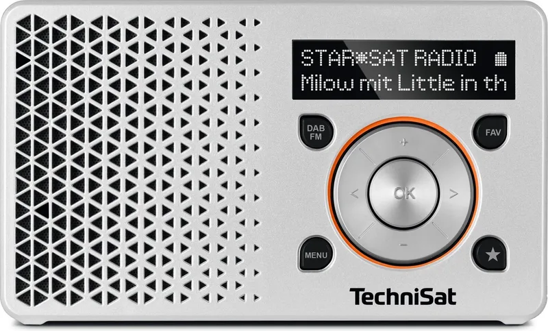 DIGITRADIO 1 radio Draagbaar Digitaal Oranje, Zilver van Technisat in Zwart – productfoto