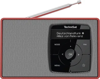 DIGITRADIO 2 Tischradio DAB+, UKW DAB+, UKW, Bluetooth® Weckfunktion Rot-Silber by Technisat – product photo 1 of 2