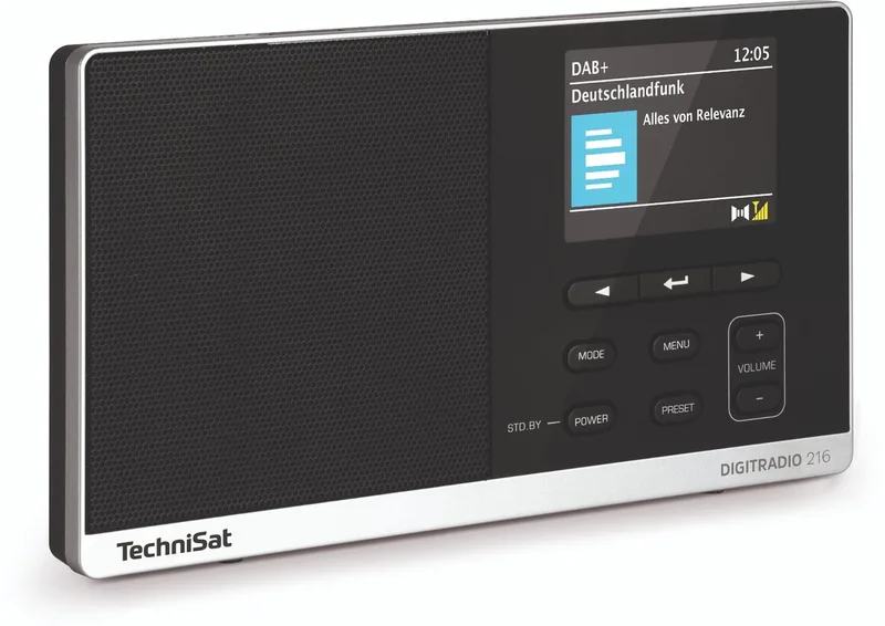 DIGITRADIO 216 - draagbare DAB+ radio op batterijen (4x AA) van Technisat in Zwart – productfoto