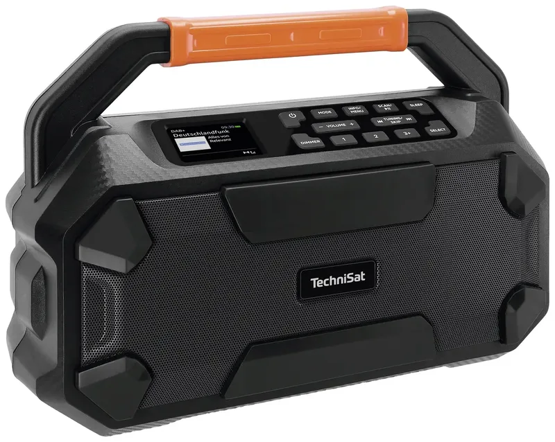 DIGITRADIO 231 OD Baustellenradio DAB, DAB+, UKW AUX, Bluetooth® Weckfunktion, wiederaufladbar Schwarz de Technisat – photo produit 2 sur 2