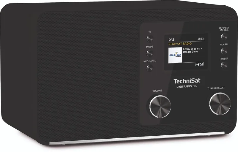 DIGITRADIO 307 radio DAB+, FM AUX, DAB+, FM Alarm klok fra Technisat i Sort – produktbillede