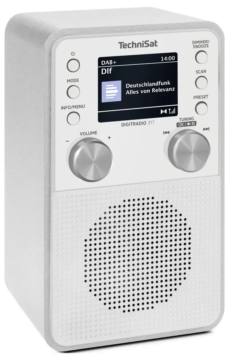DIGITRADIO 317 - compacte DAB+ radio met bluetooth van Technisat in Wit – productfoto 2 van 2