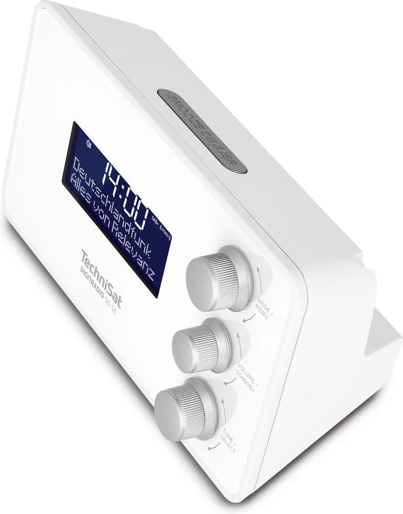 DIGITRADIO 50 SE - DAB+ FM wekkerradio by Technisat in White – product photo