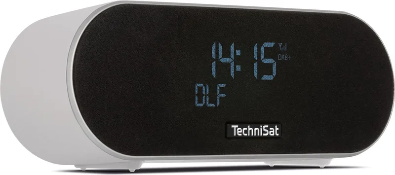 DIGITRADIO 53 BT - wekker, bluetooth-luidspreker met DAB+ radio | DAB, FM, slaaptimer, snooze, lichtsensor, dubbele arm, Bluetooth-audiostreaming, USB-oplaadfunctie, 20 watt, lichtgrijs van Technisat in Wit – productfoto