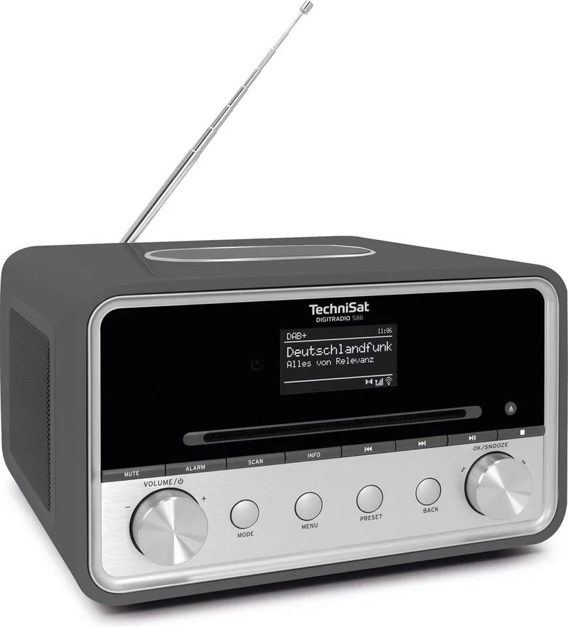 DIGITRADIO 586 internetradio met DAB+ - Antraciet/Zilver van Technisat in Antraciet – productfoto