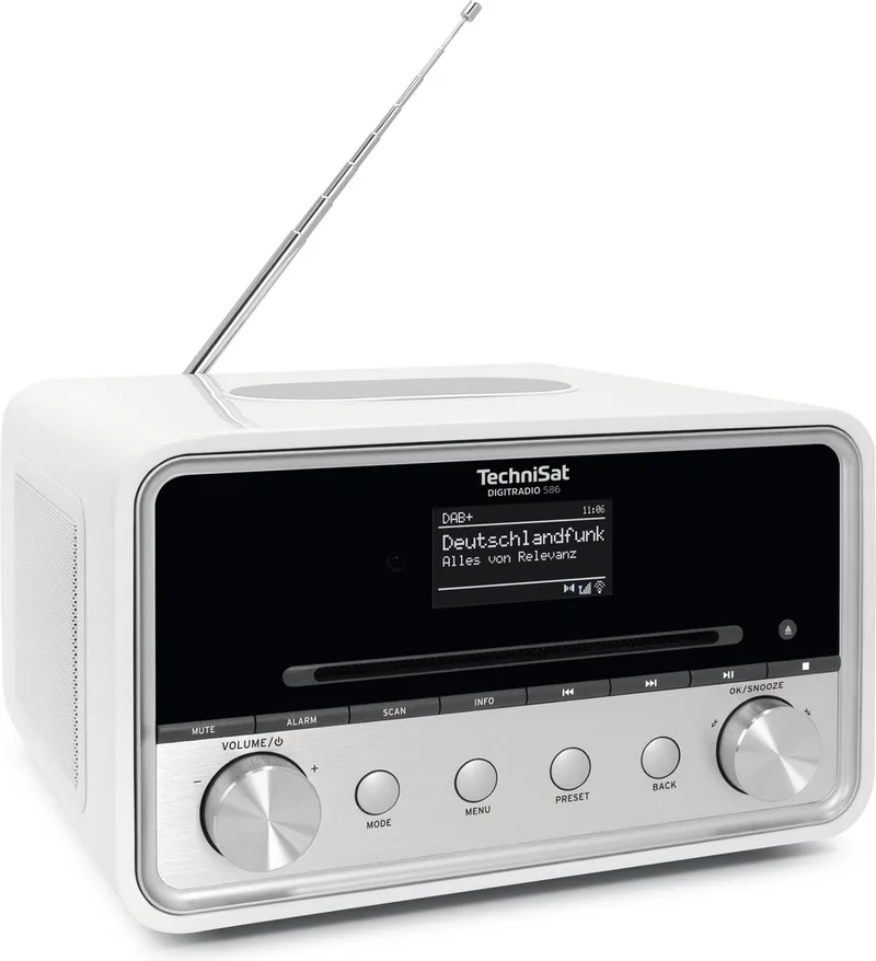 DIGITRADIO 586 internetradio met DAB+ - Wit/Zilver by Technisat in White – product photo