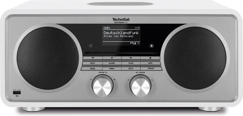 DIGITRADIO 602 internetradio met DAB+ - wit/zilver by Technisat in White – product photo