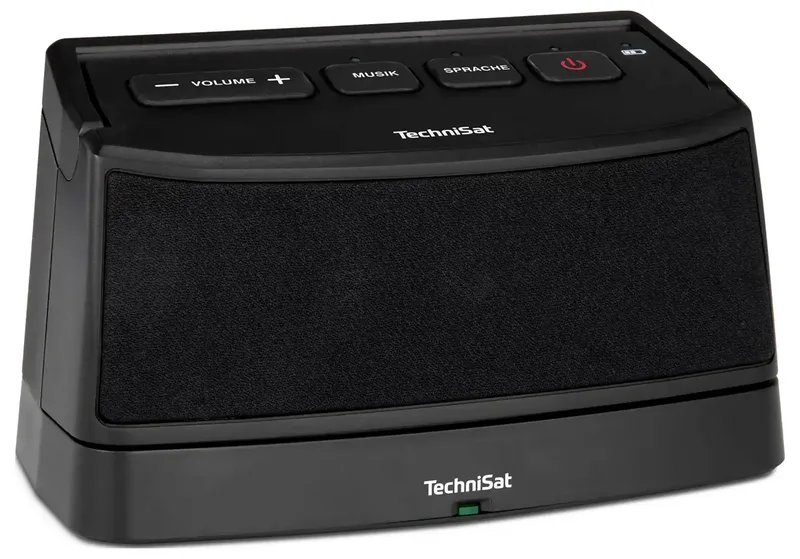 ISIBOX 1 - Stereoluidspreker met stemversterking voor tv's en muzieksystemen van Technisat in Zwart – productfoto 2 van 2