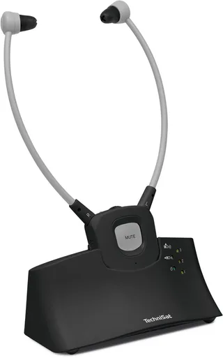 STEREOMAN ISI 3 Draadloze stereo draadloze hoofdtelefoon voor televisie en muzieksystemen met dockingstation van Technisat in Zwart – productfoto 1 van 2