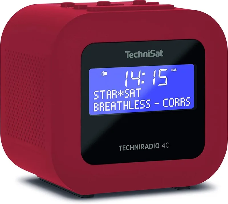 Techniradio 40 DAB+ wekkerradio by Technisat in Red – product photo