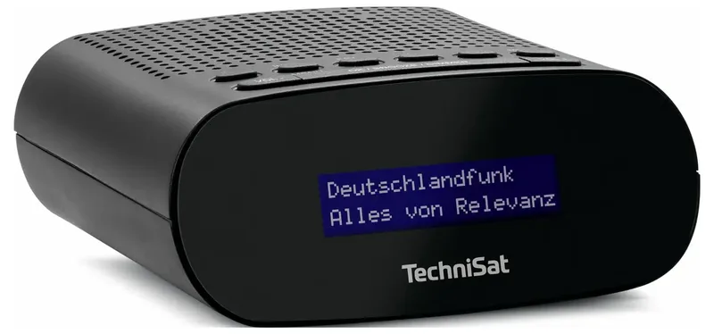 TECHNIRADIO 50 - Compacte wekkerradio (DAB+, FM-wekker met groot LCD-display, dubbel alarm, hoofdtelefoonaansluiting, 1 watt, USB-voeding) van Technisat in Zwart – productfoto 2 van 2