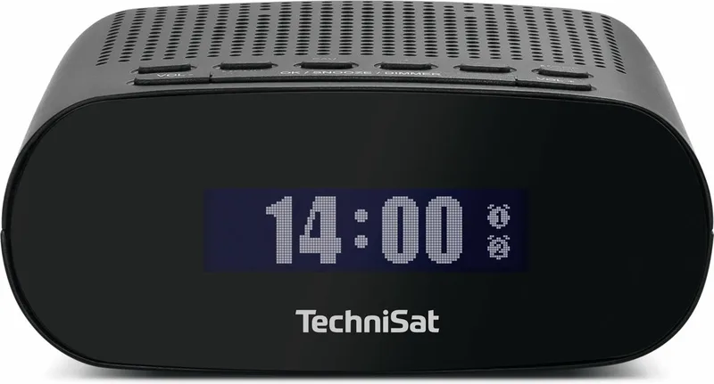 TECHNIRADIO 50 - Compacte wekkerradio (DAB+, FM-wekker met groot LCD-display, dubbel alarm, hoofdtelefoonaansluiting, 1 watt, USB-voeding) van Technisat in Zwart – productfoto 1 van 2