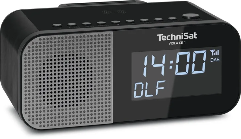 Viola CR 1 - DAB+ wekkerradio met draadloze oplader van Technisat in Zwart – productfoto