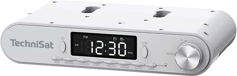 VIOLA Keukenradio - onderbouw, FM-radio met Bluetooth | LED-display, werkverlichting, timer, wekfunctie, handsfree-functie en 5 W luidspreker de Technisat en Blanc – photo produit