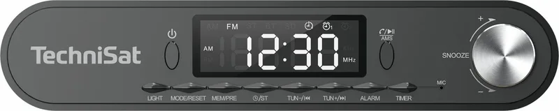 VIOLA Keukenradio - onderbouw, FM-radio met Bluetooth | LED-display, werkverlichting, timer, wekfunctie, handsfree-functie en 5 W luidspreker van Technisat in Antraciet – productfoto